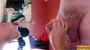 4k - Milf With Red Lipstick Gives Delicious Blowjob And Takes Huge Facial In Double View