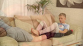 A Messy Foot Wanking Cum Shot! - Chris Jensen & Ashton Bradley