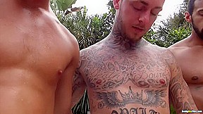 A Shower of Swimmer Splooge - Allen Silver, Adrian Suarez orgy