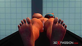 A sexy busty ebony gets fucked hard by a big black cock Jessica 5000 in action
