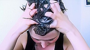 ASMR Silky Soapy Scalp Massage Hot Girl Nice Eyes