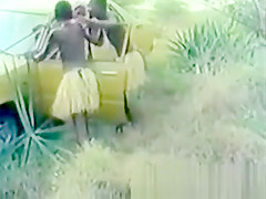 African girl fucked by white cock in forest