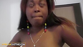 Amateur Ebony African Cum In Mouth And Eyes In Fake Job Interview