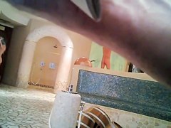 Amateur fem gets her chubby body in shower