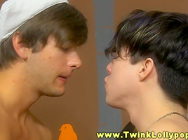 Amateur gay twinks fuck threeway sailor style