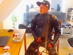 Another Dainese Biker Leather Jacket Smoke and Wank