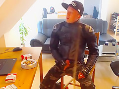 Another Dainese Biker Leather Jacket Smoke and Wank