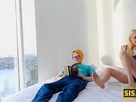 Arousing Girl Practices Taboo Techniques With Devoted Stepbro