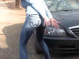 Arrested And Humiliated Outdoors With Dixie Comet And Candle Boxxx