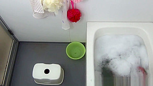 Asian Pisses In Shower