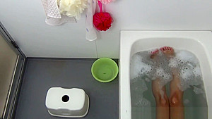 Asian Pisses In Shower