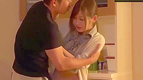 Asian milf strips, rubs body and masturbates
