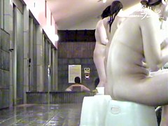 Asian women wash and sit talking in shower cam vid dvd 03056