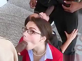 Assistants Blow Their Well Endowed Bosses