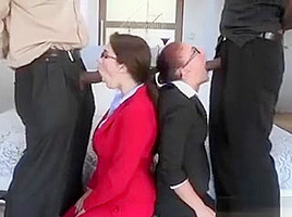 Assistants Blow Their Well Endowed Bosses