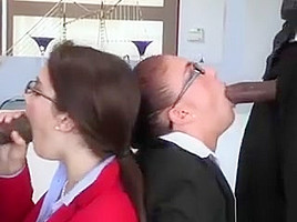 Assistants Blow Their Well Endowed Bosses