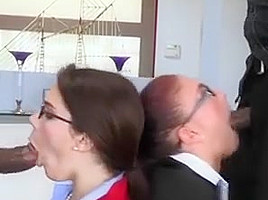 Assistants Blow Their Well Endowed Bosses