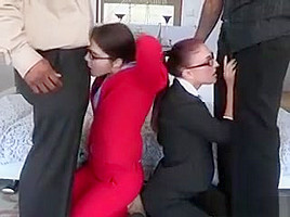Assistants Blow Their Well Endowed Bosses