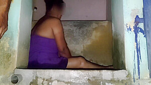Aunty Was Washing Her Clothes In The Bathroom For Bath I Stroked Her Gently And Had Sex With Her
