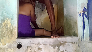 Aunty Was Washing Her Clothes In The Bathroom For Bath I Stroked Her Gently And Had Sex With Her
