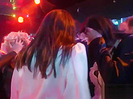 Awesome lesbians gets wild in a club