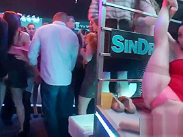 Awesome lesbians gets wild in a club