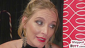 BDSM Christmas surprise in threesome with busty lesbians