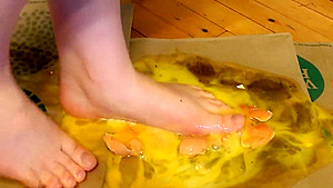 Barefoot Raw Egg Crushing