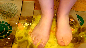 Barefoot Raw Egg Crushing