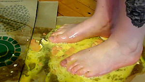 Barefoot Raw Egg Crushing