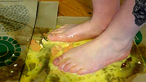 Barefoot Raw Egg Crushing