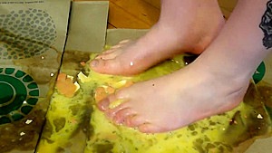 Barefoot Raw Egg Crushing