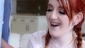 Barely Legal Ginger teen 18+ Bounces On a Huge Cock FULL - http://badbab club