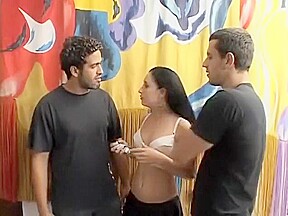 Best pornstars Mirella Sanders, Tony Tiago and Leonardo Martins in horny threesome, dp sex movie