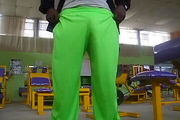 Big Black Step daddy At The Gym Shows Cock And Enjoys