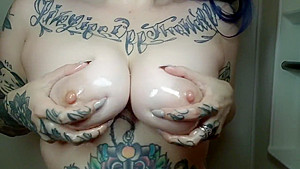 Big Natural Tits Oil Massage Toy Blowjob
