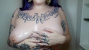 Big Natural Tits Oil Massage Toy Blowjob