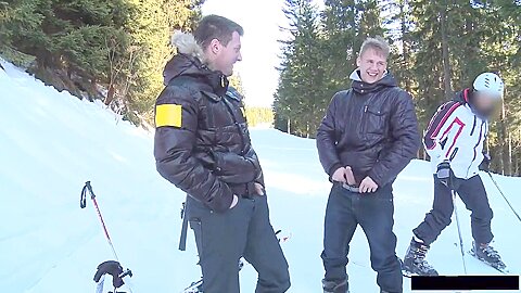 Big Step daddy & Twink Porn Go Skiing