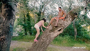 Big Tits Fucks On A Tree With Bbc