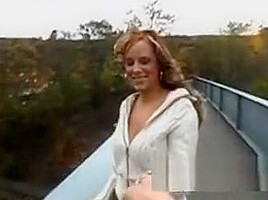 Big Titty Redhead Getting Finger Banged Outdoors In Public