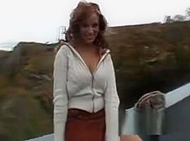 Big Titty Redhead Getting Finger Banged Outdoors In Public