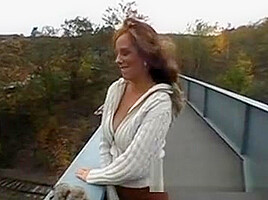 Big Titty Redhead Getting Finger Banged Outdoors In Public