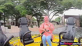 Big ass Thai amateur girlfriend fun day out with horny sex once back home
