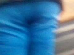 Big candid bbw mature ass in tight jeans