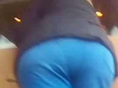 Big candid bbw mature ass in tight jeans