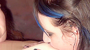 Big lesbian tit-suck