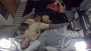 Big titted babe masturbates and orgasms in guys mouth