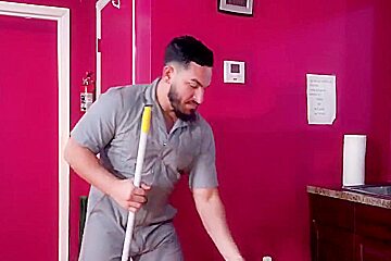 Black Booty Babe Doggystyled In Pole Studio