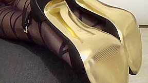 Black Pantyhose With Stilettos