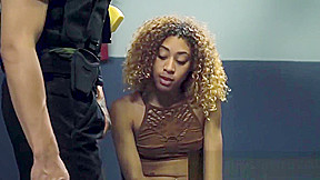Black teen 18+ Kendall Woods smashed hard and facialized